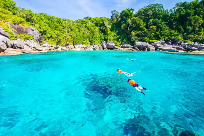Visitors enjoying snorkelling activity