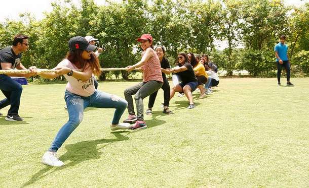 Test your strength with an exciting game of Tug of War