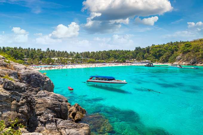 The beautiful view of the Racha (Raya) island