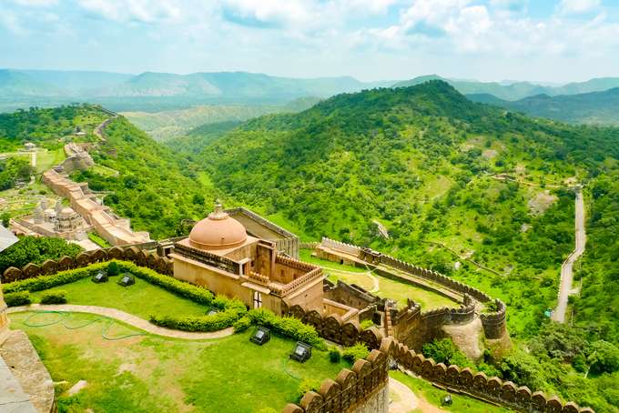Aerial view of Kumbhalgarh Fort