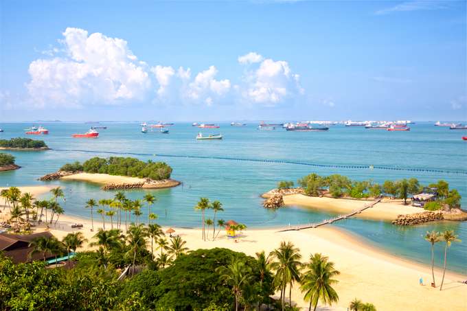 Panoramic view of Sentosa Island, Singapore