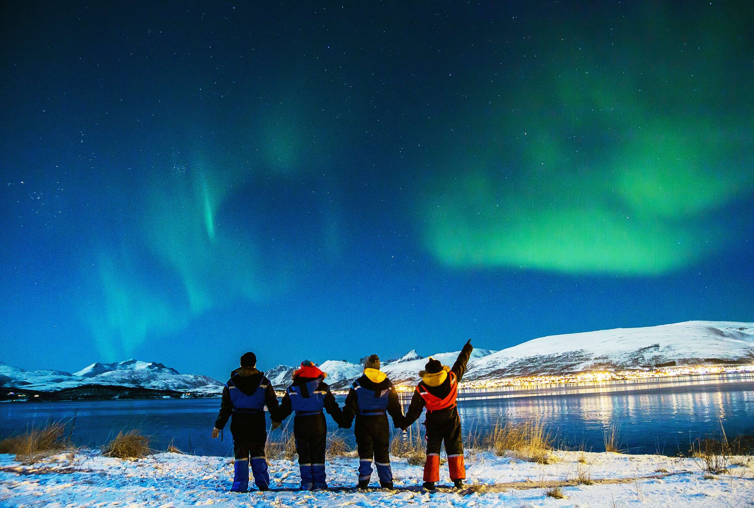 People enjoying Northern Lights