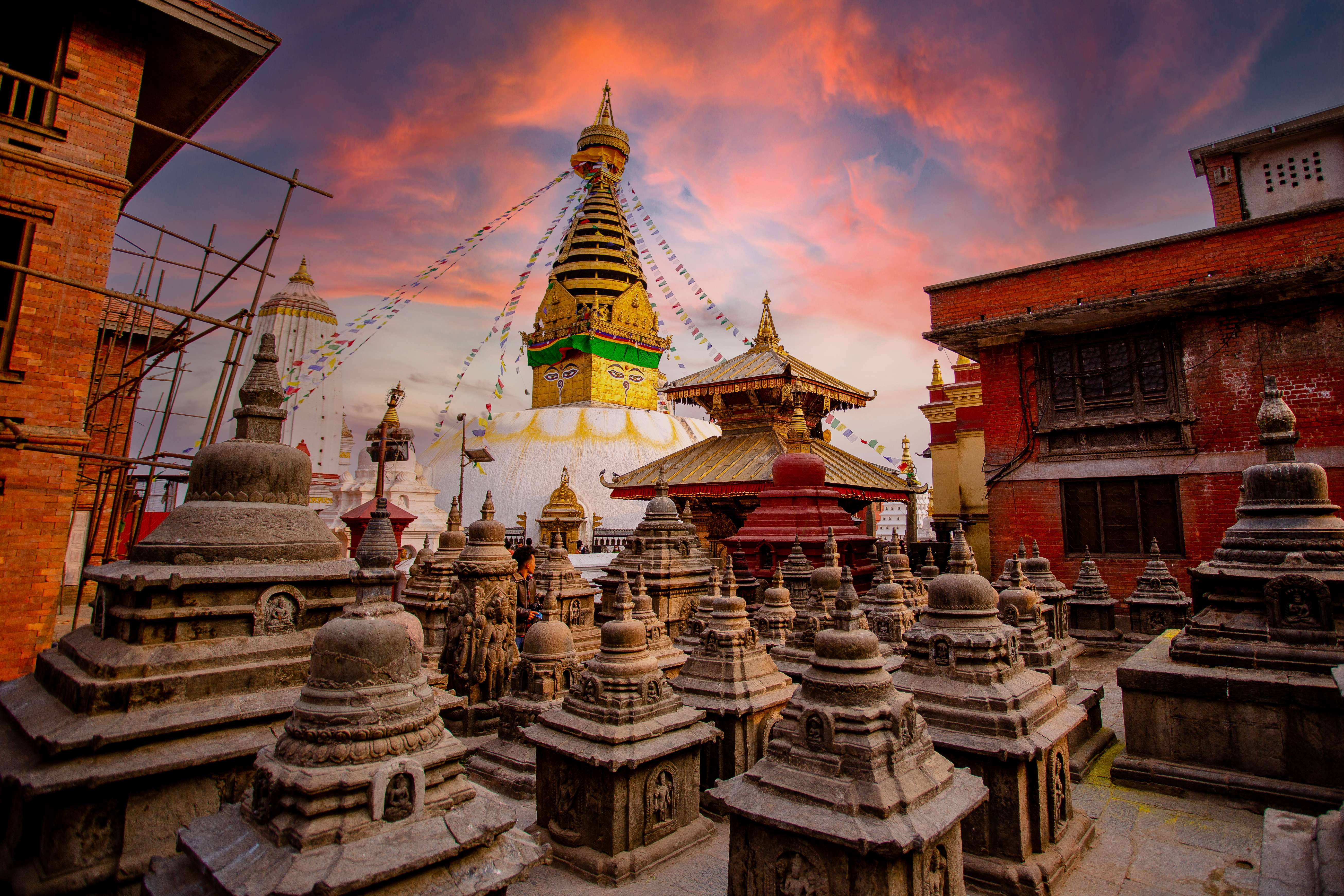 the famous Swayambhunath temple, Nepal
