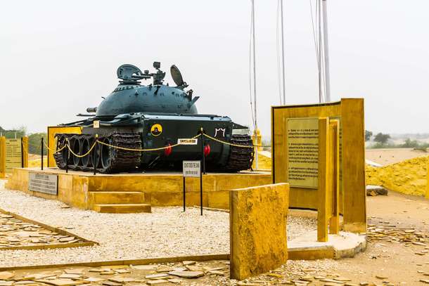 See the destroyed Pakistani tank at Longewala War Memorial