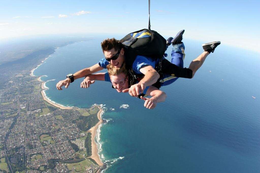 Enjoy Australia’s only beach skydive at Wollongong