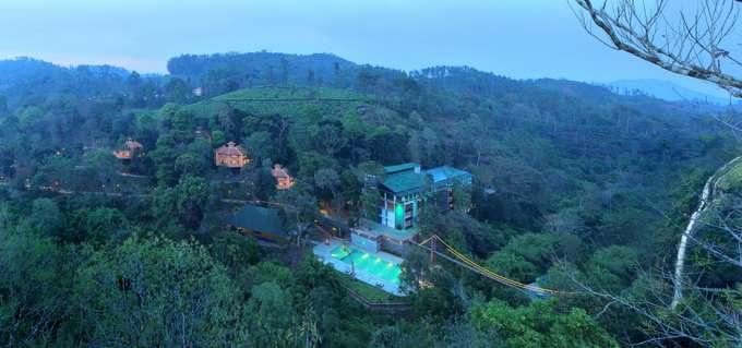 Aerial view of Vythiri Village Resort