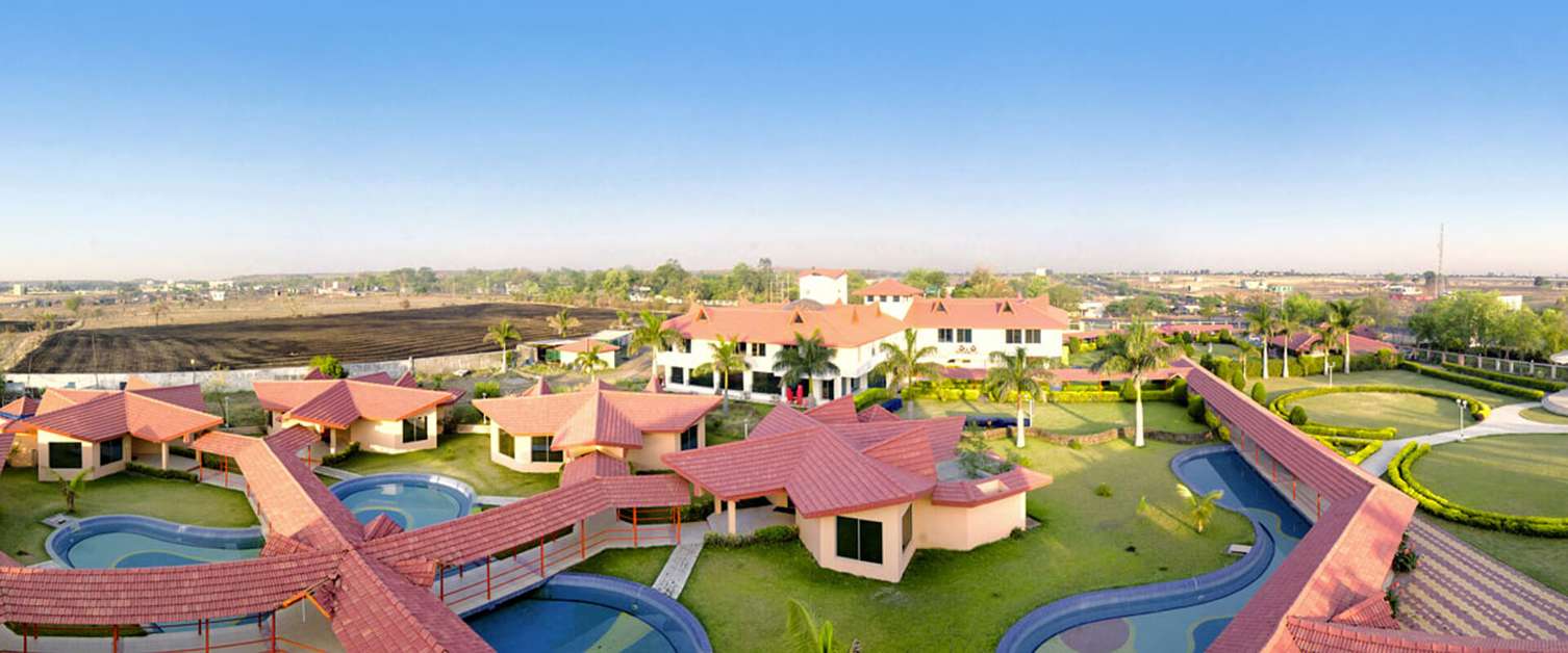 Aerial view of the Crescent Resort