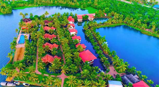 Aerial view of the resort