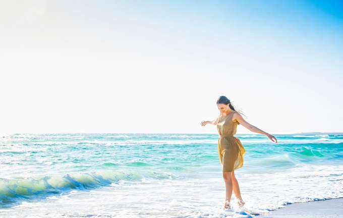 Tourist enjoying time at the Andaman Islands