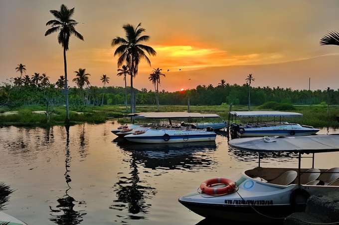Explore Poovar’s beauty on a 2-hour sunrise boating trip