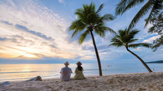 Couple on Radhanagar Beach, Andaman