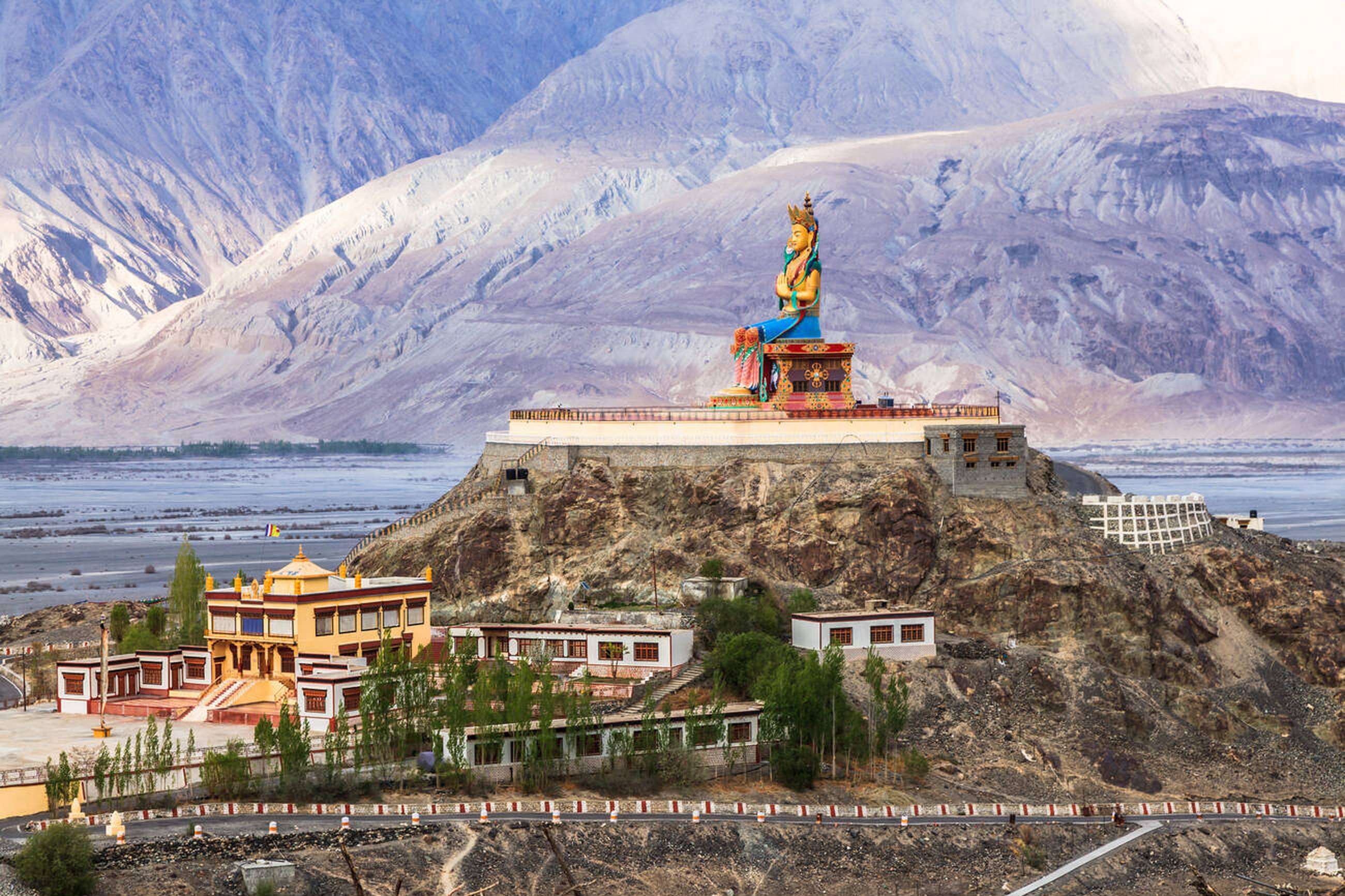 Soak-in the amazing views of the Diskit Monastery