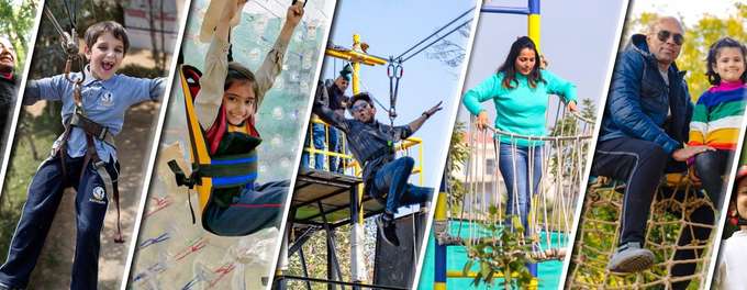 Kids enjoying the joy filled activities 