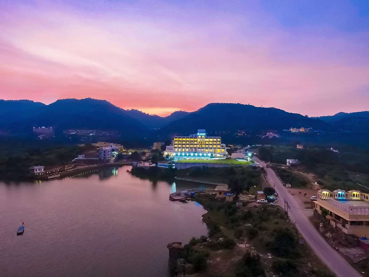 Aerial view of the resort
