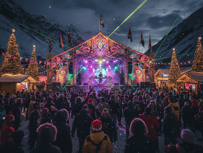 Under the stars at Cosmic Kasol, where every beat feels alive.