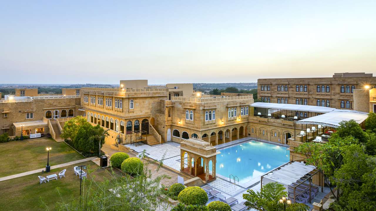 Aerial view of the resort