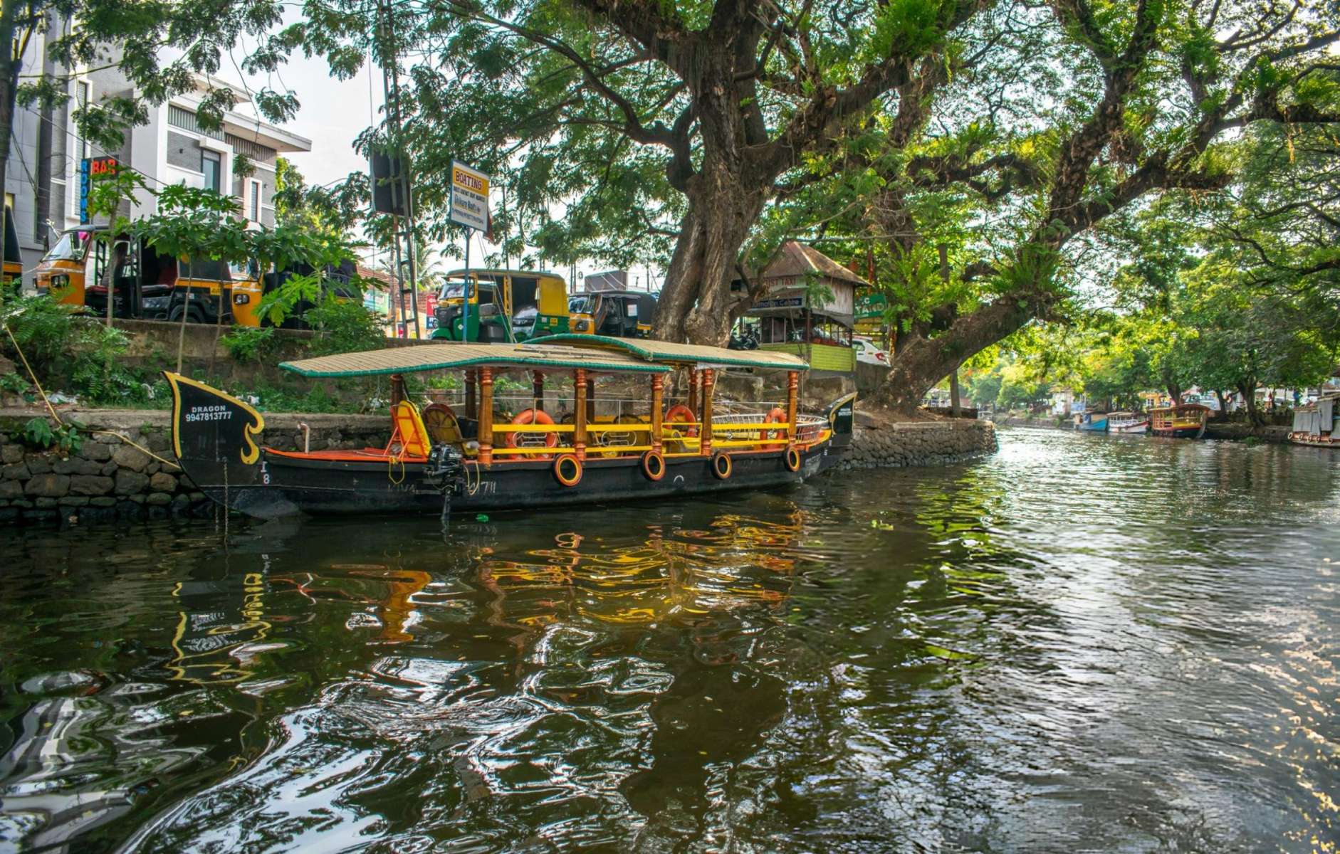 Shikara ride at Poovar island, Kerala Image
