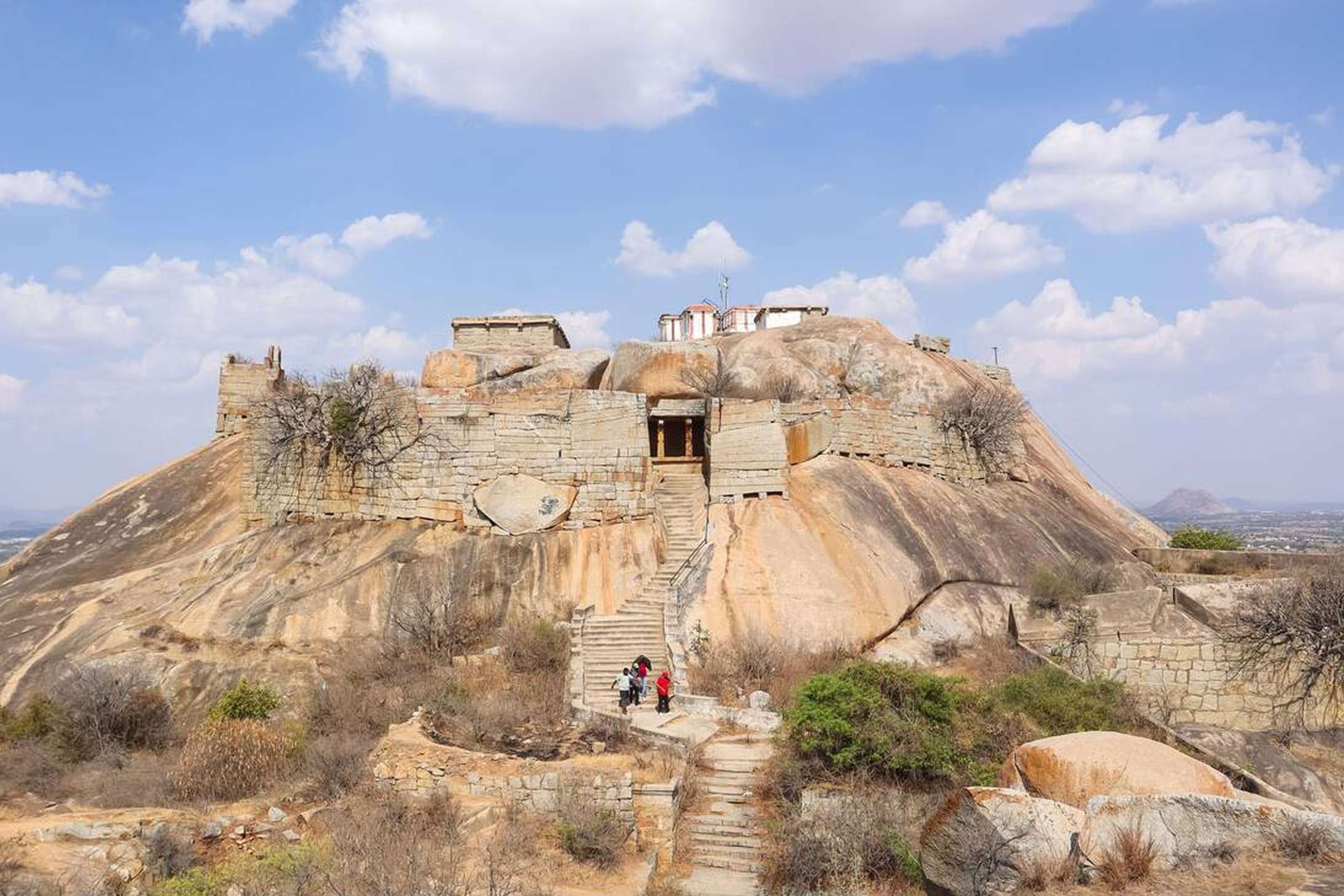 Embark on a thrilling climb to Gudibande Fort's ancient hilltop beauty
