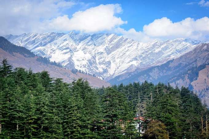 Discover the enchanting beauty of Manali's snow-capped mountains and lush green valleys