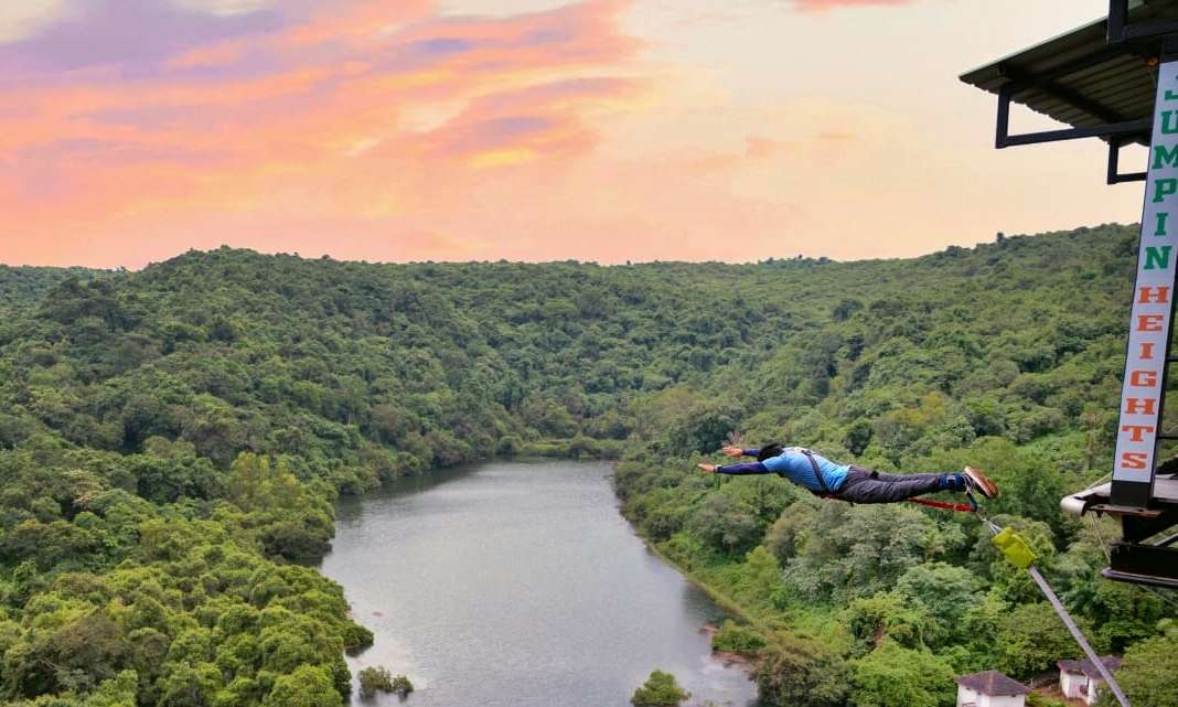 Experience the thrill of bungee jumping in North Goa