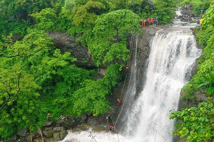 Bhivpuri Waterfall Rappelling