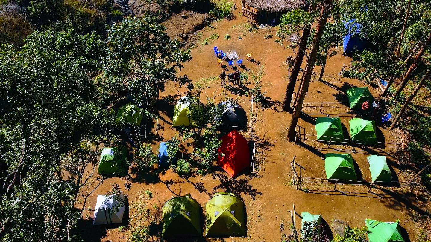 Camping On Mountain Image