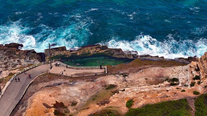 Visit Bogey Hole, a historic ocean pool located in Newcastle