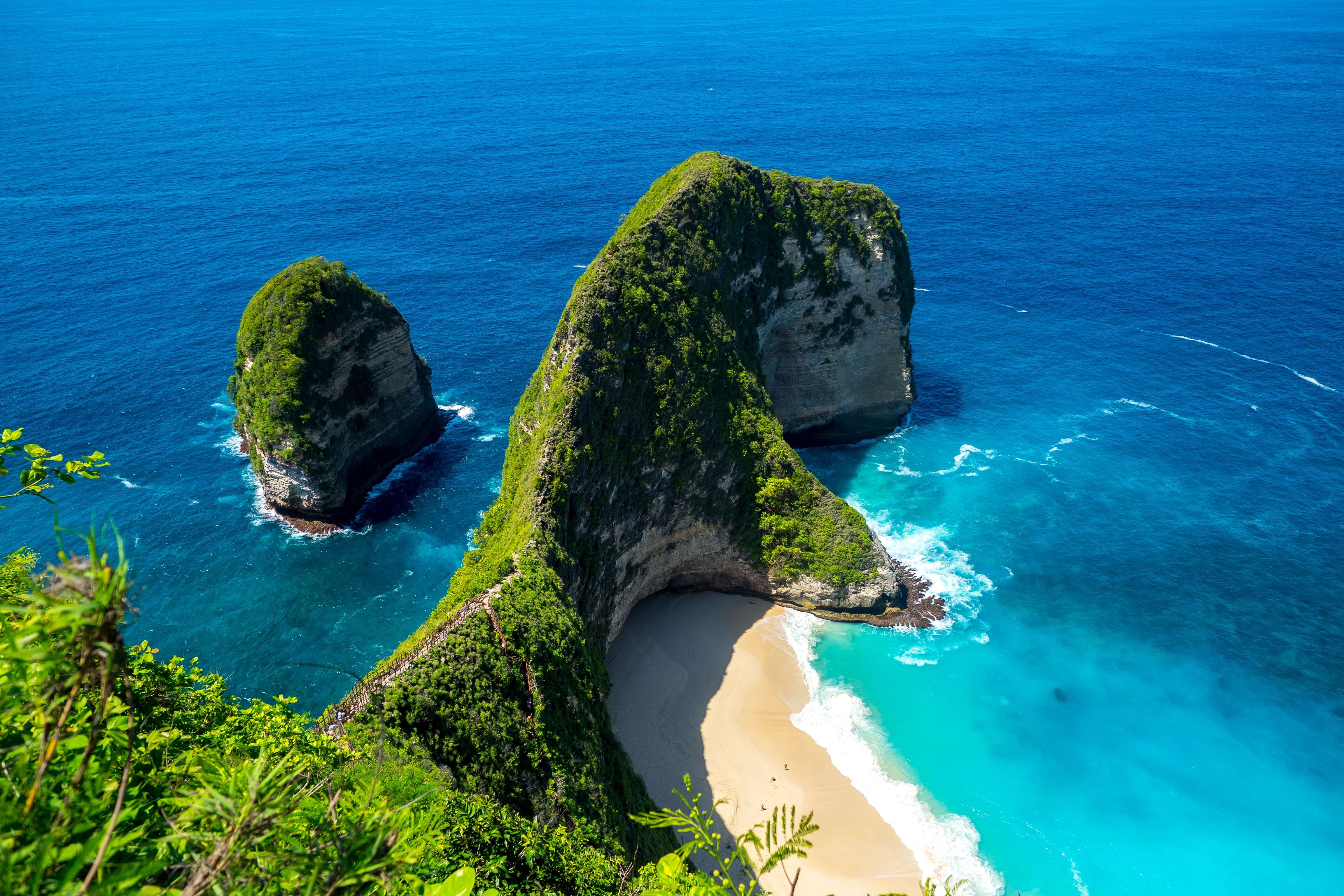 Beautiful aerial view of  Nusa Penida