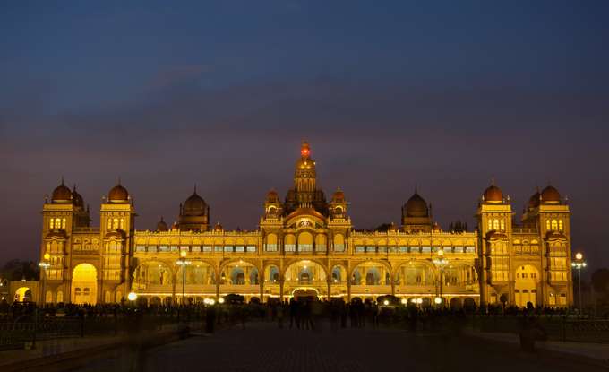 Mysore Palace at night