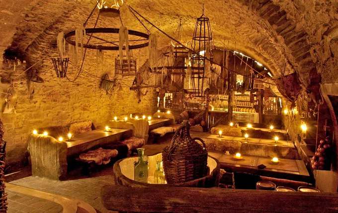 Have a delicious 5 course meal in this medieval atmospheric tavern