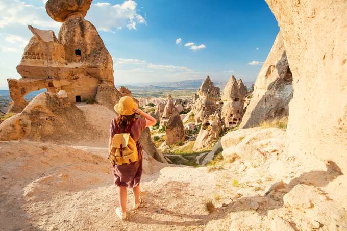 Visit the fairy chimneys of Cappadocia