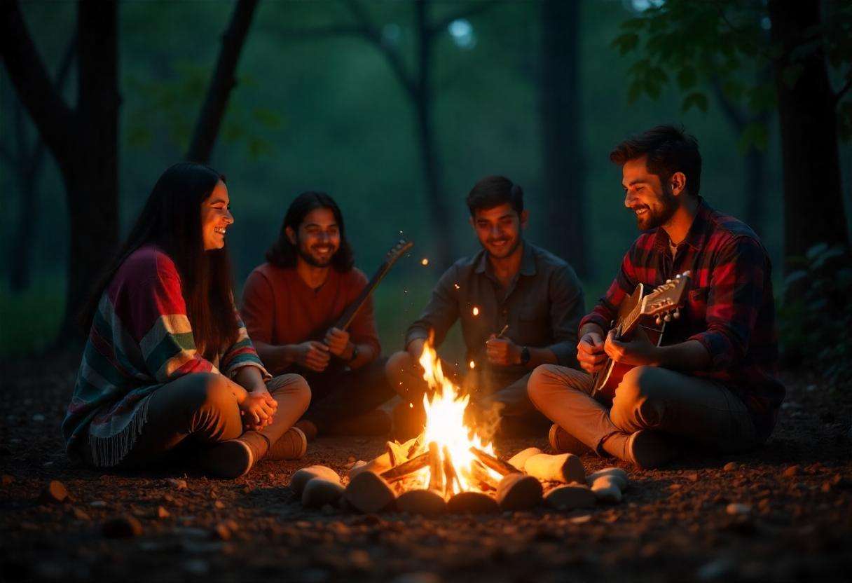 Gather around the bonfire for a night of warmth & stories