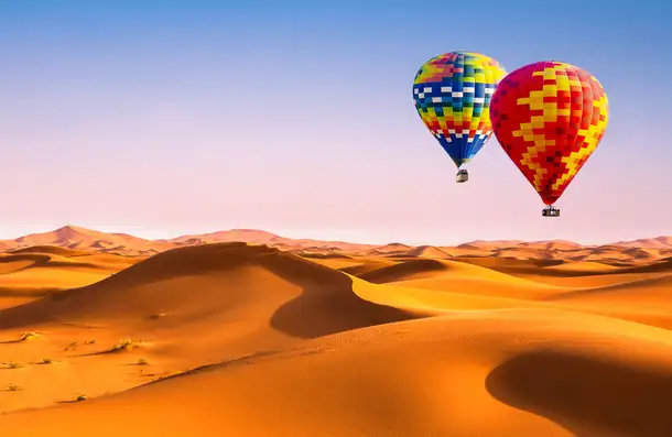 Soar over Sahara Sands during your Hot Air Balloon Ride at Marrakech