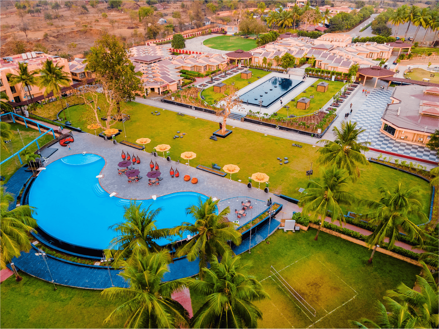 Aerial view of the resort