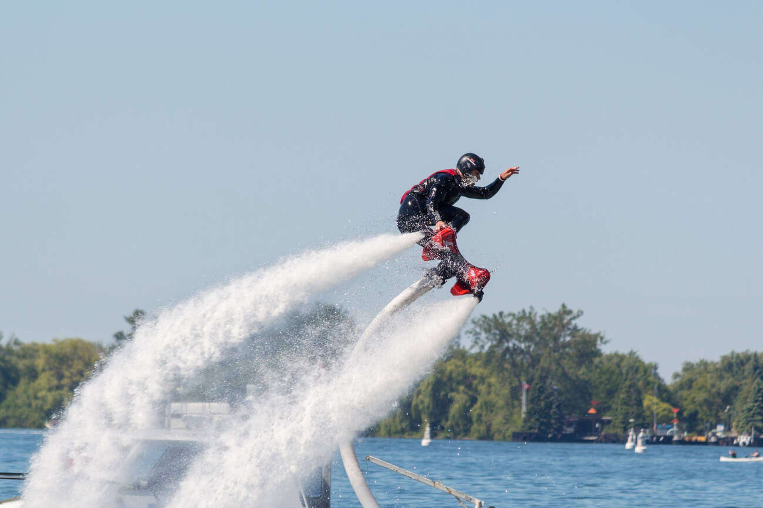 Feel the thrill of flyboarding over Barnala waters