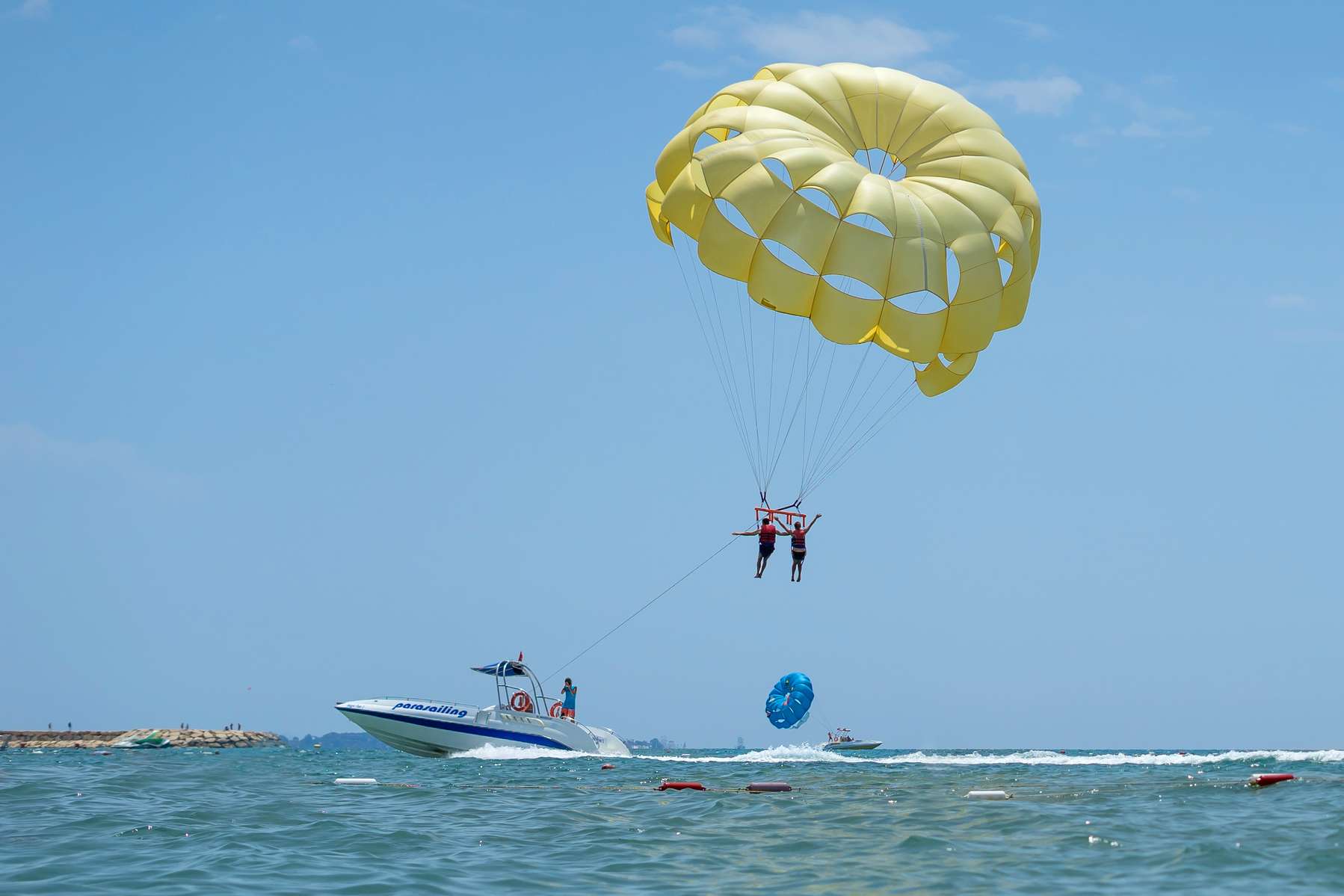 Parasailing in Biscayne Bay Miami Florida Image