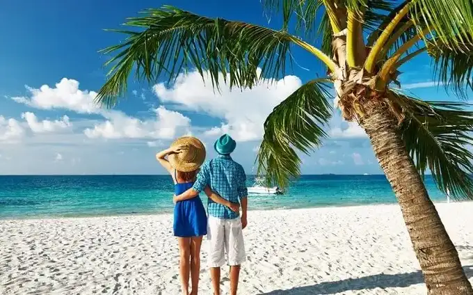 Experience a peaceful day amidst the pristine views of the sandbanks in Maldives