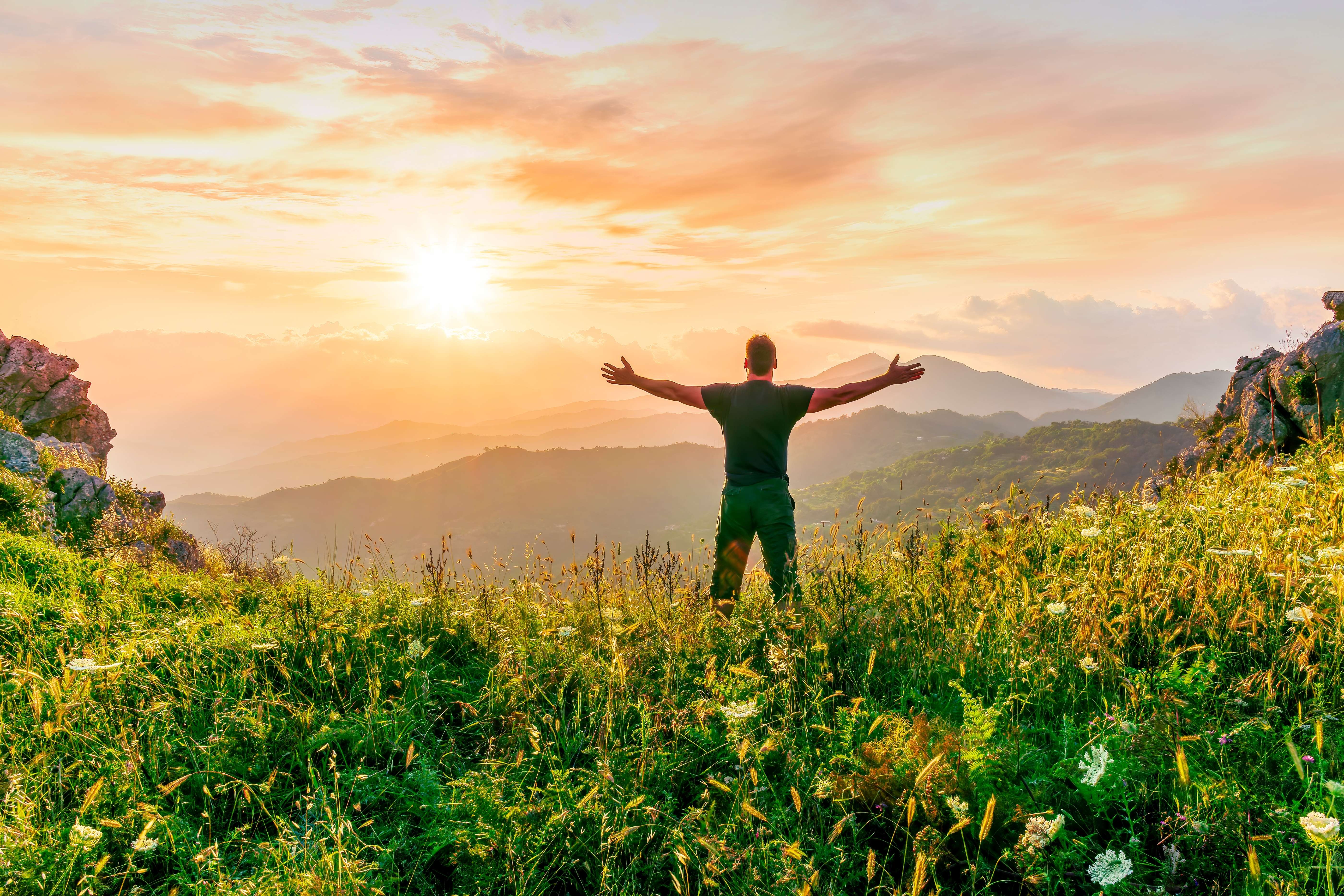 Stunning sunset view in Vagamon, Kerala
