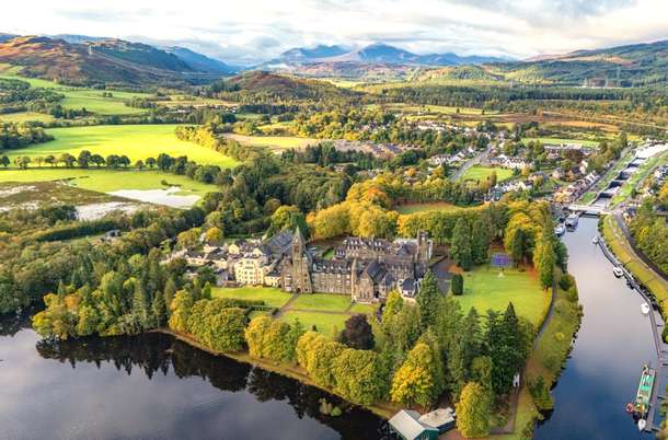 Aerial view of Loch Ness