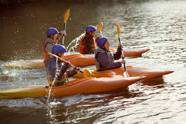 Enjoy kayaking with friends, creating memories and bonding together