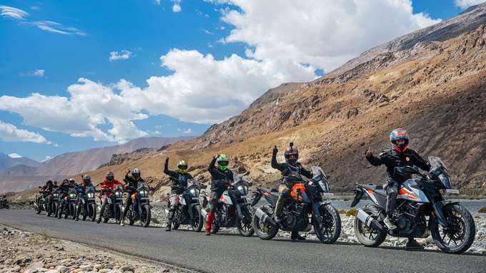 Explore Ladakh on KTM 390 Adventure with your pals