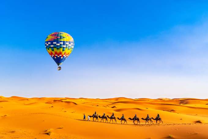 Soar over Sahara Sands during your Hot Air Balloon Ride at Marrakech