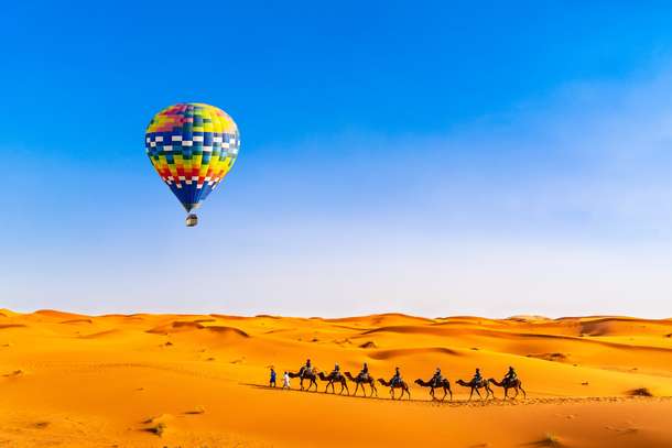 Soar over Sahara Sands during your Hot Air Balloon Ride at Marrakech