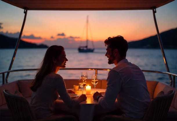 Go for a romantic dinner on a private yacht in Mumbai & savour 3-course meal with candlelight