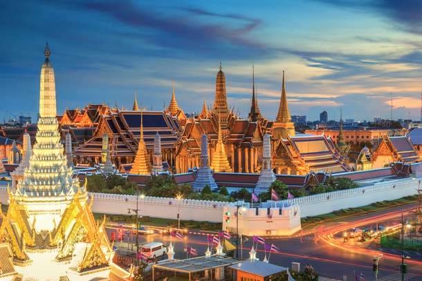 View of the Grand Palace, Bangkok