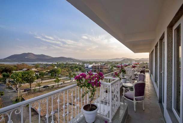 Exterior view from the balcony of the resort