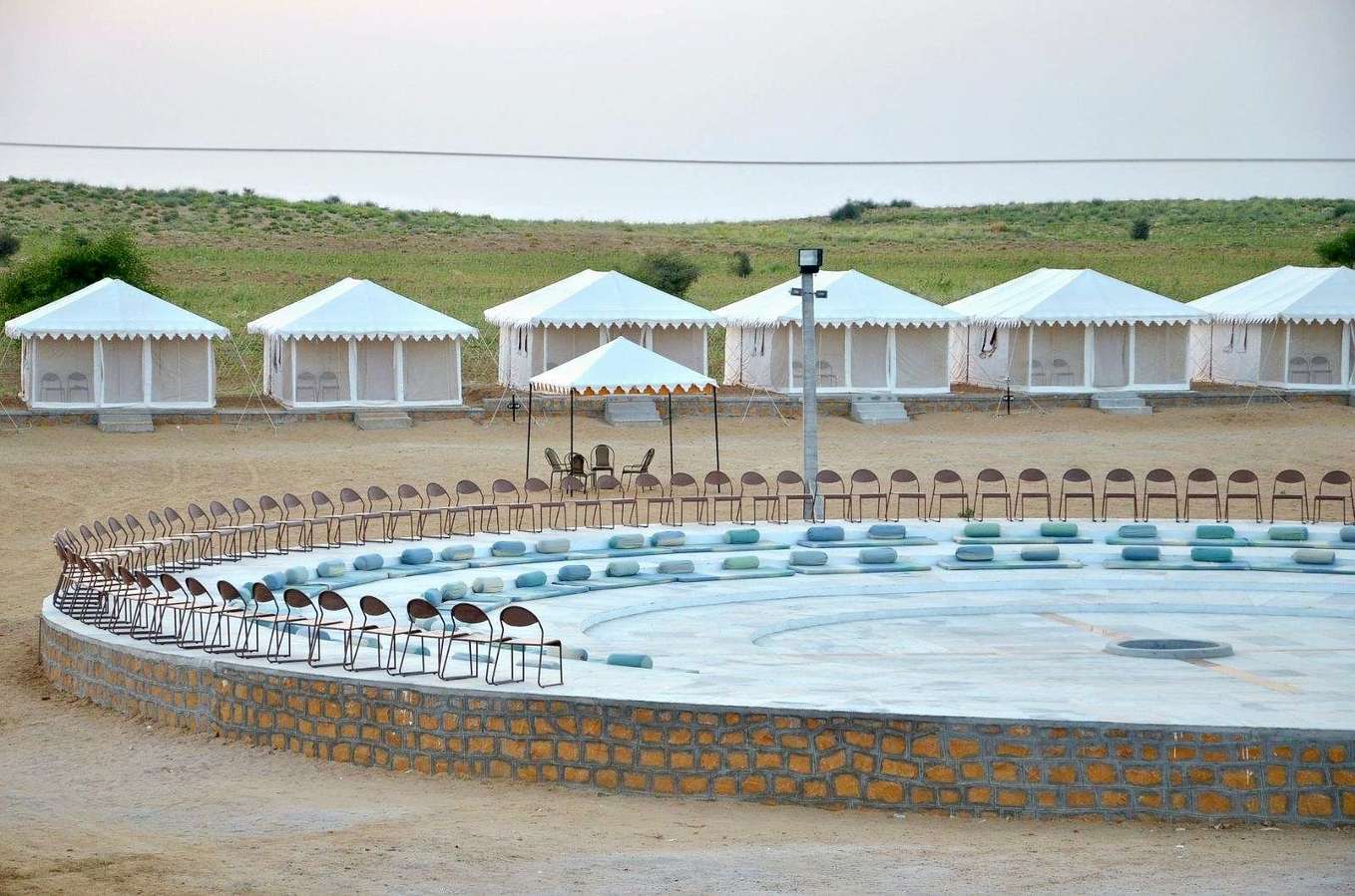 Front view of the campsite