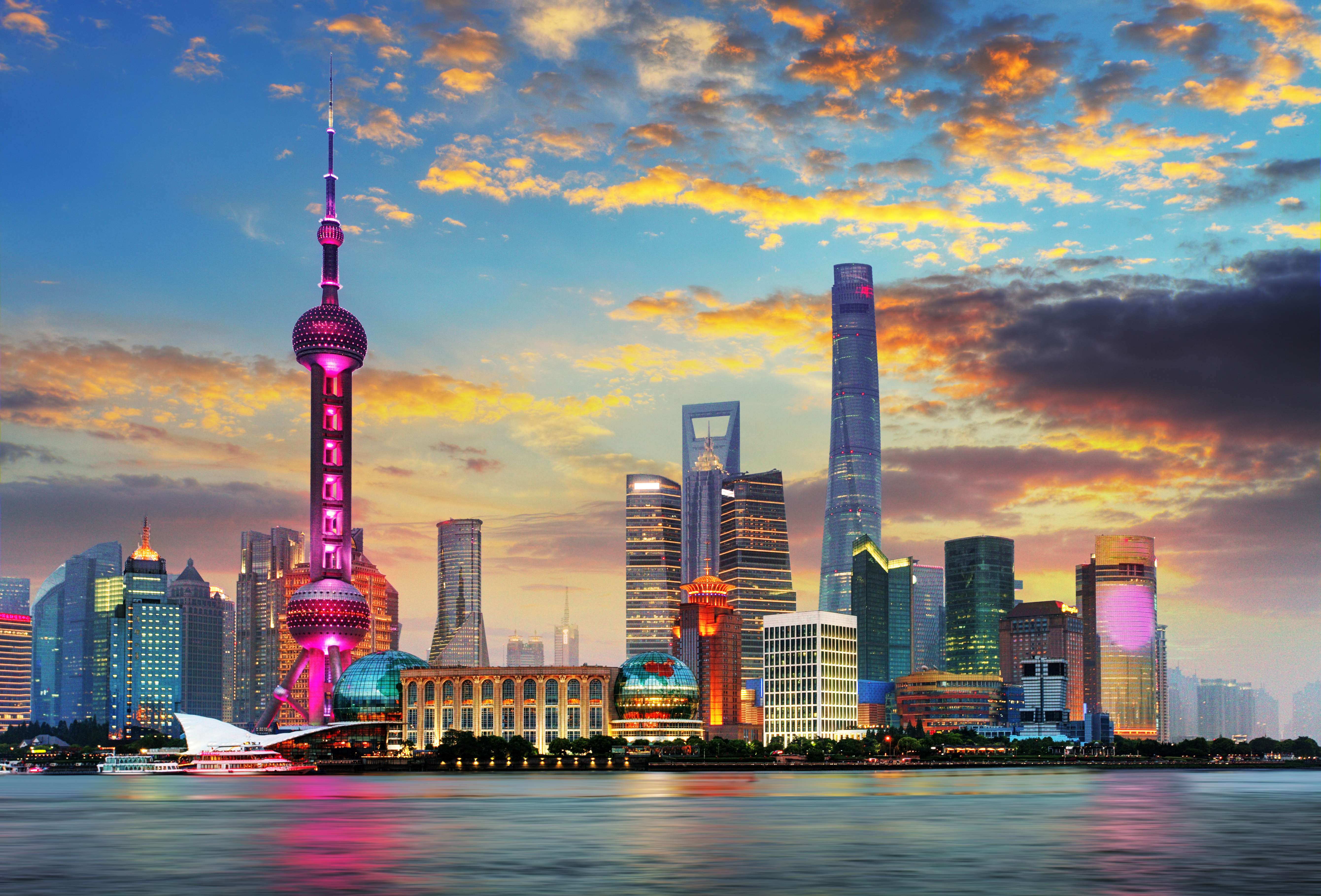 Marvel at the beautiful skyline of Shanghai