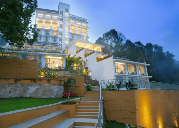 Luxurious outside view of the resort