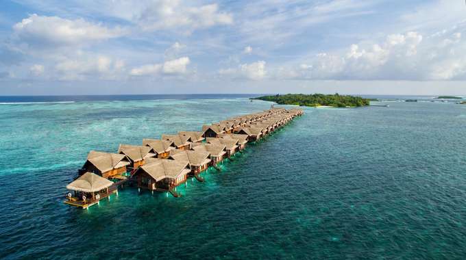 Aerial view of Adaaran Select Hudhuran Fushi, Maldives